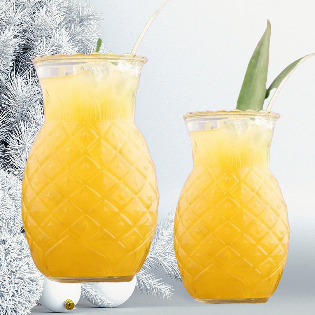 2 X PINEAPPLE GLASSES